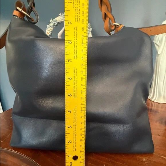 Dooney & Bourke Black and Tan Leather Shoulder Bag - Picture 6 of 9